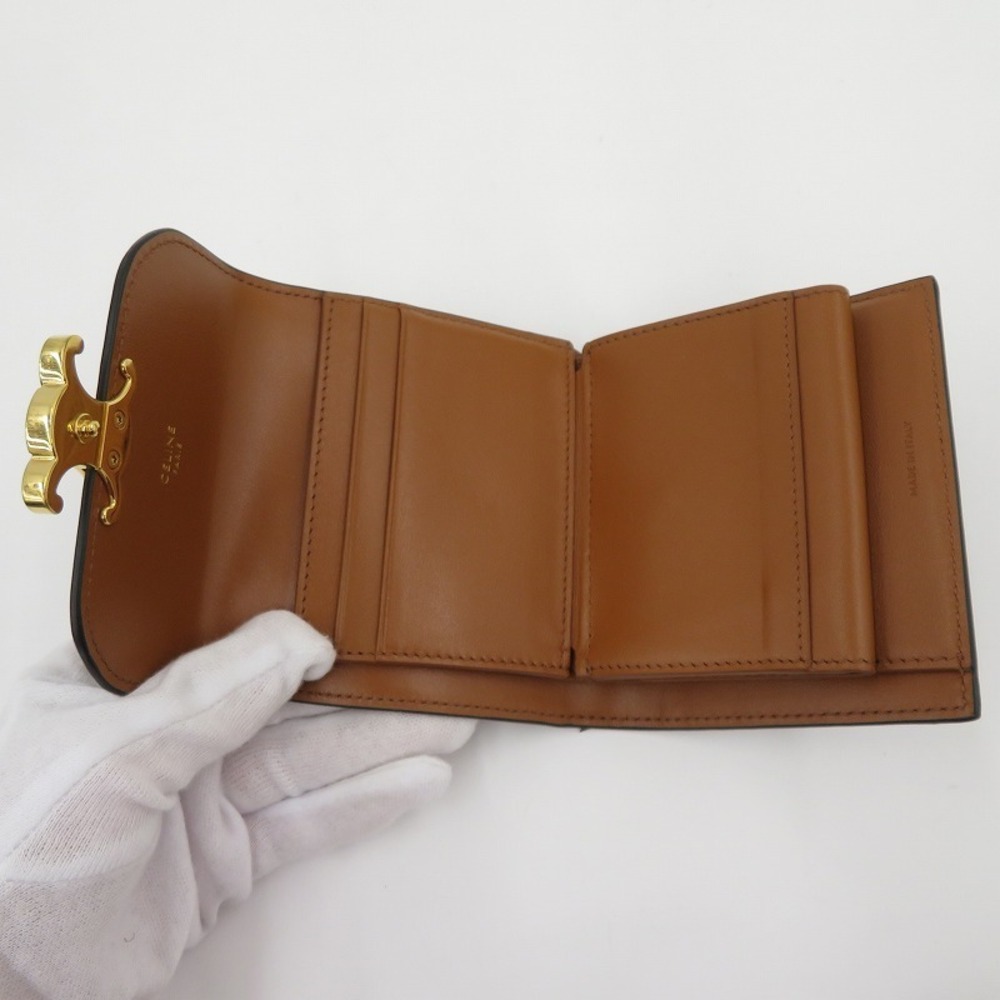 Celine Wallet Triomphe Flap Trifold Brown - Picture 12 of 15
